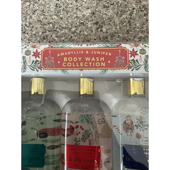 NEW H+B Amaryllis & Juniper Body Wash Christmas Holiday Collection Set of 3 - Picture 10 of 10